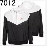 veste nike windrunner zippee hoodie white black 7012